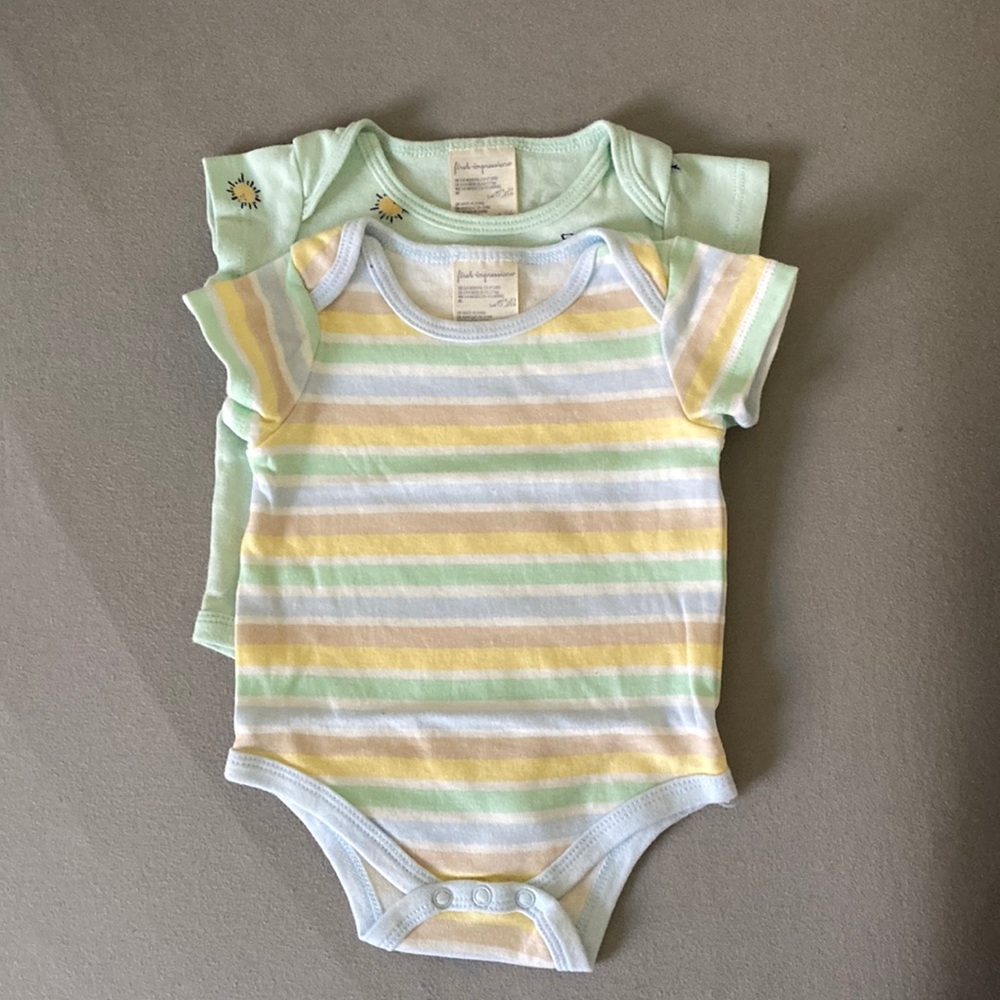 3-6m onesies - first impressions